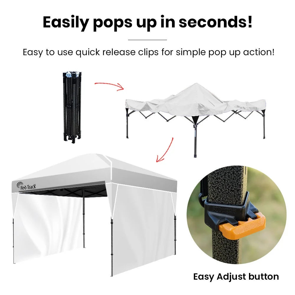 RED TRACK 3.6x2.2m Ultra Compact Folding Gazebo Walls Carry
