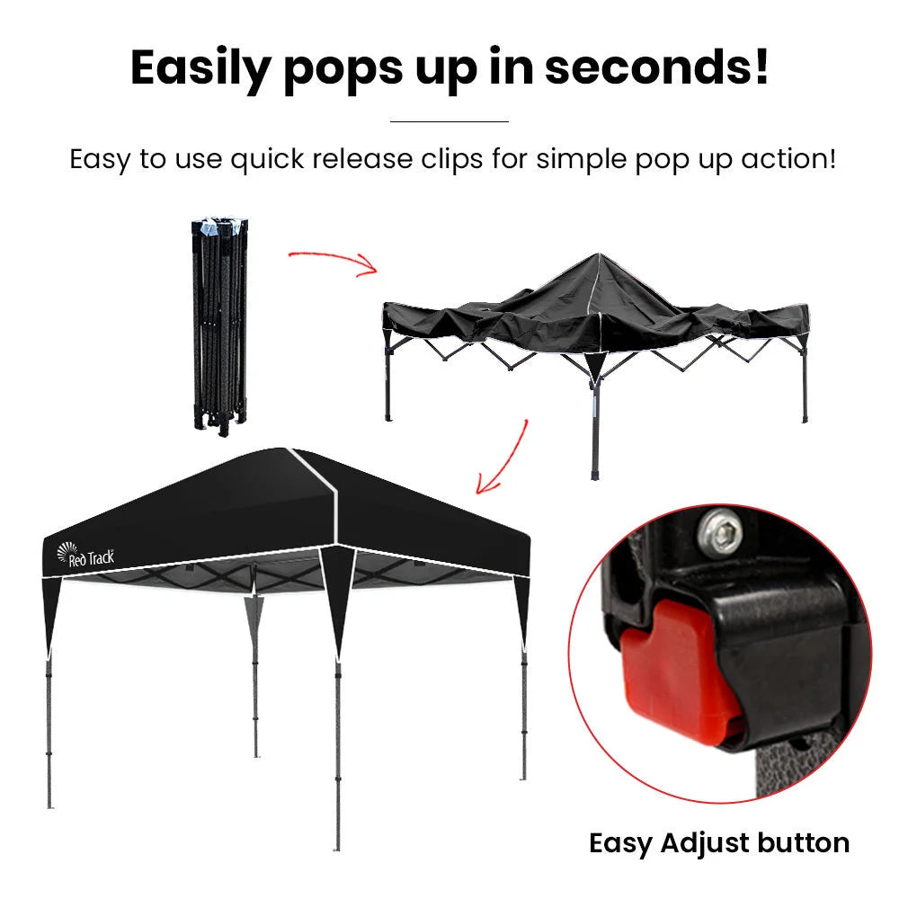 RED TRACK 3x3m Ultra Compact Folding Gazebo Carry bag