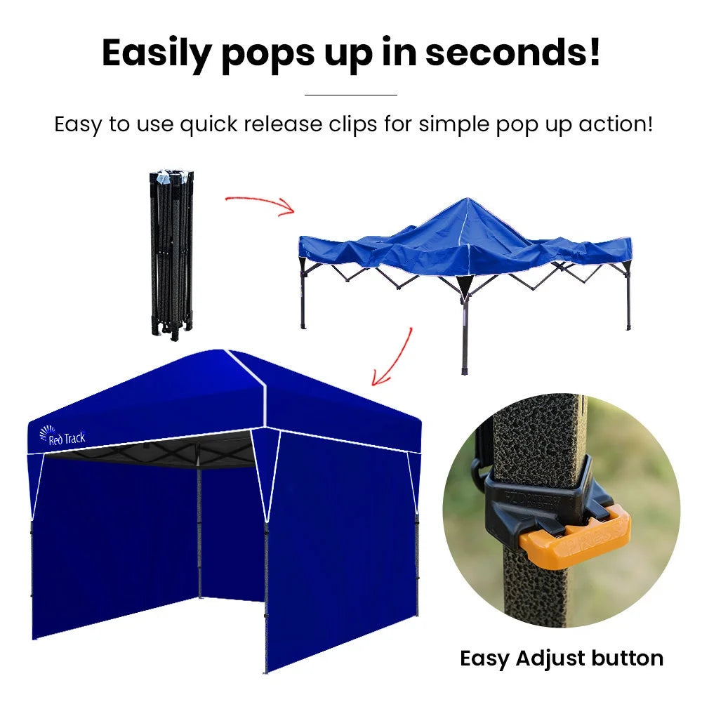 Gazebo with track ultra compact folding walls