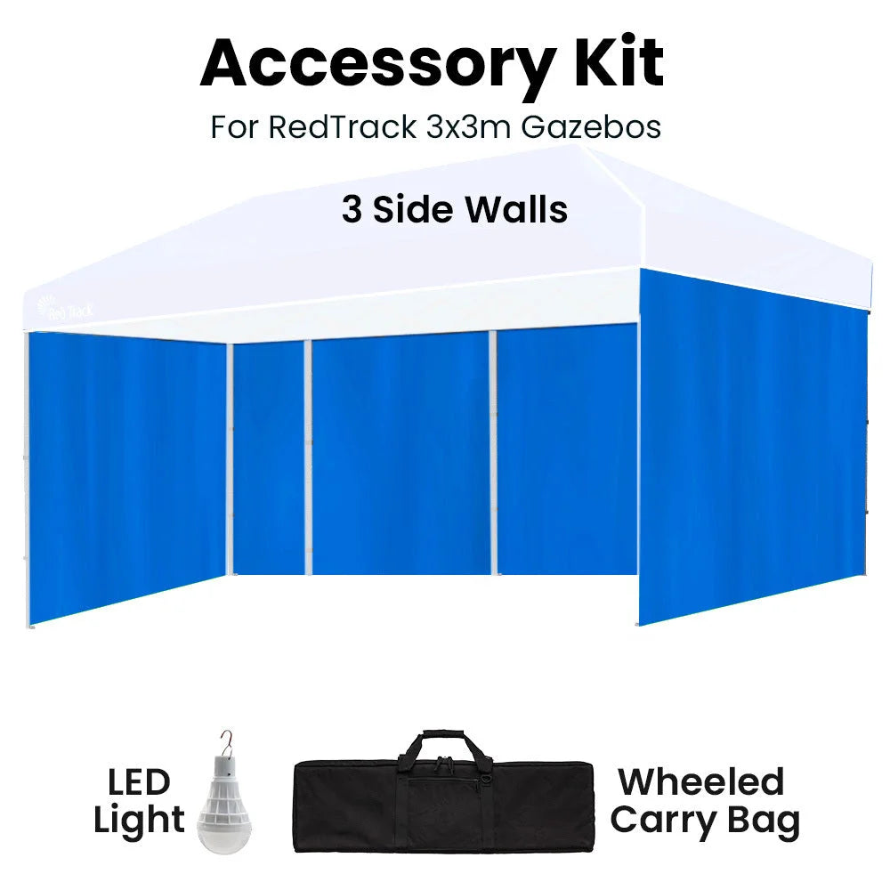 RED TRACK Accessory Pack for 6x3m Blue Gazebo includes