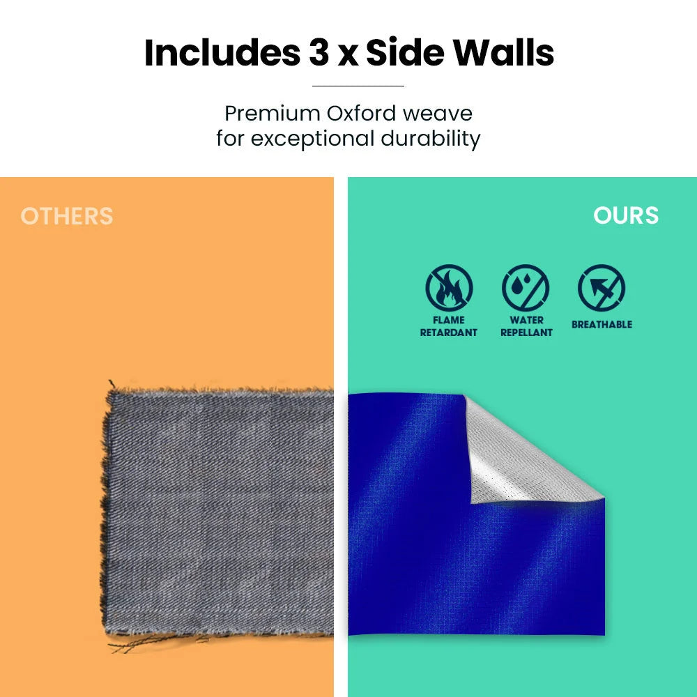 RED TRACK Accessory Pack for 6x3m Navy Blue Gazebo includes