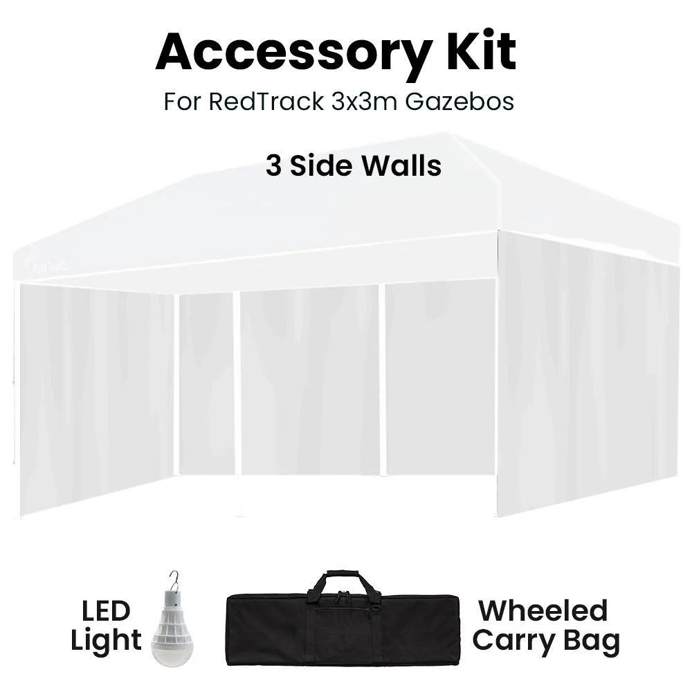 RED TRACK Accessory Pack for 6x3m White Gazebo includes