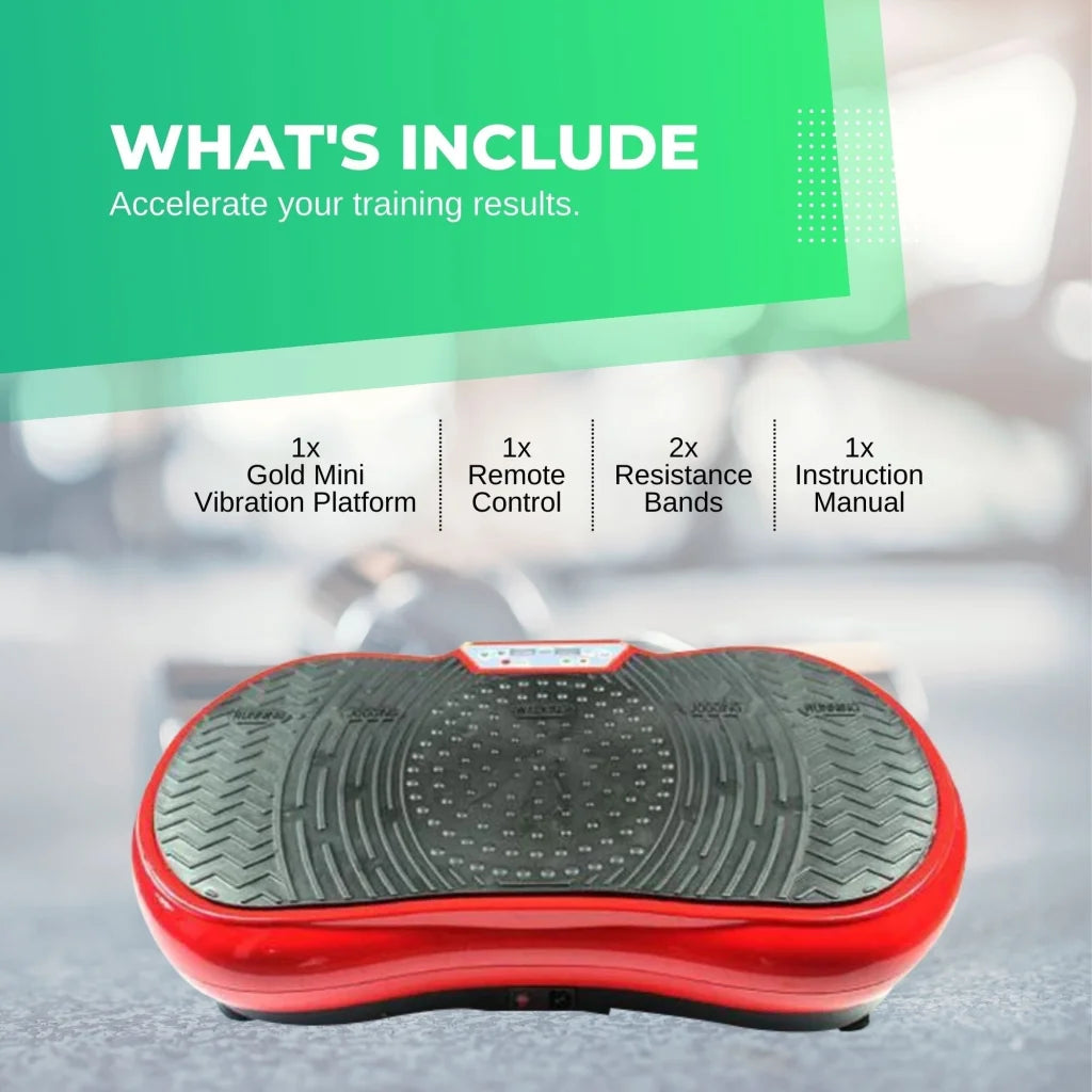 Red Vibration Machine Platform - Exercise Vibrating Plate