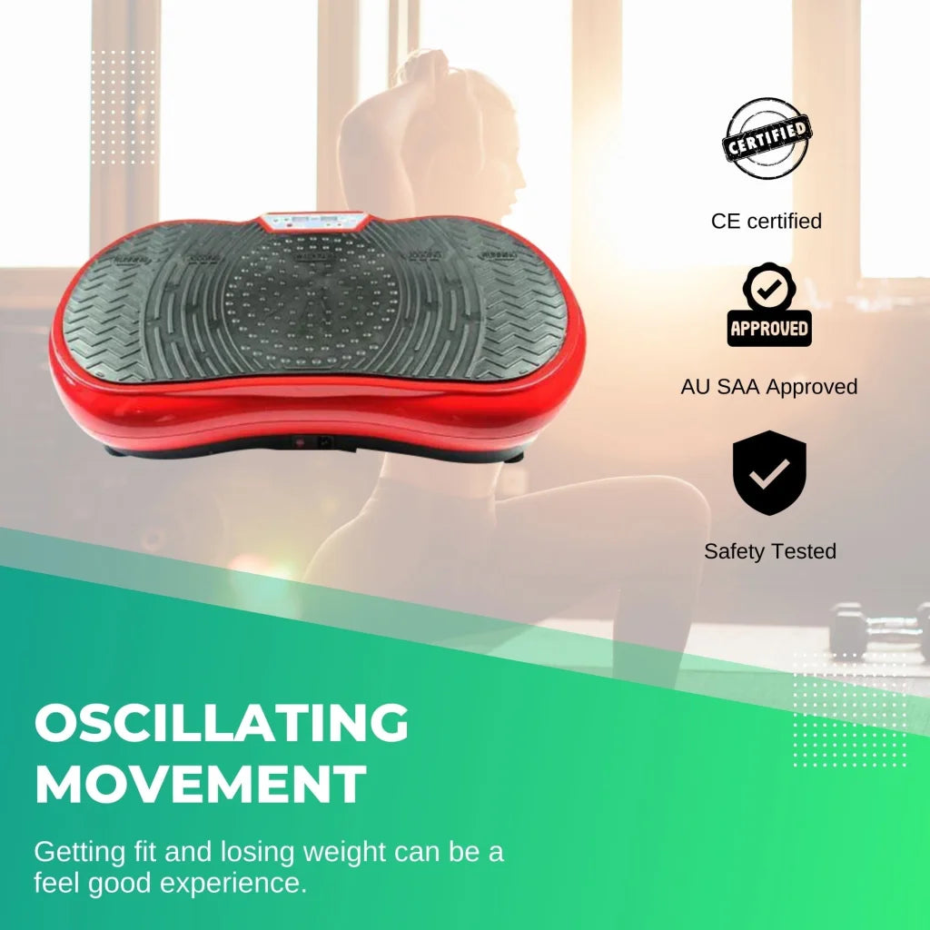 Red Vibration Machine Platform - Exercise Vibrating Plate