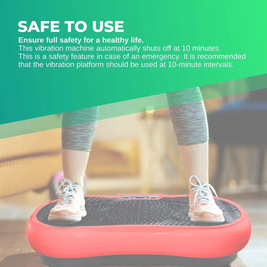 Red Vibration Machine Platform - Exercise Vibrating Plate