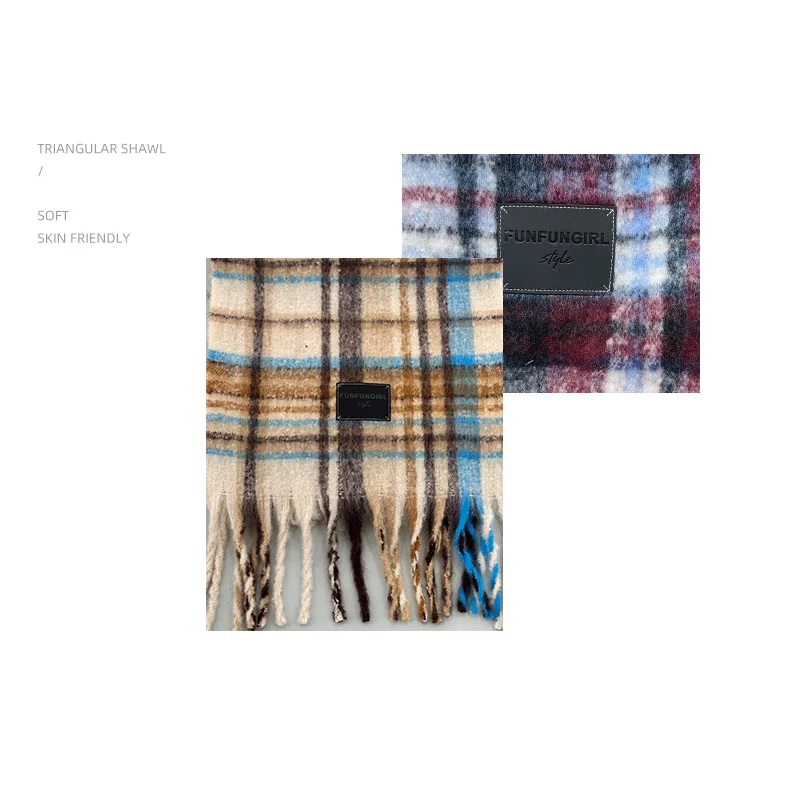 Red yellow Plaid Color Block Women