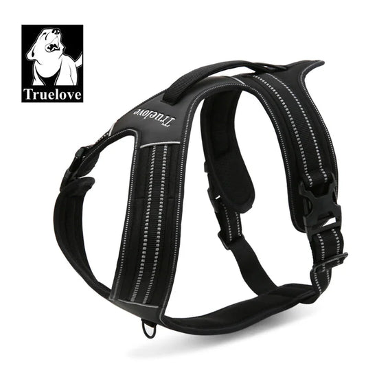 Reflective Heavy Duty Harness - Black (L)