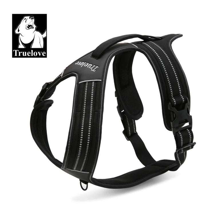 Reflective Heavy Duty Harness - Black (XL)