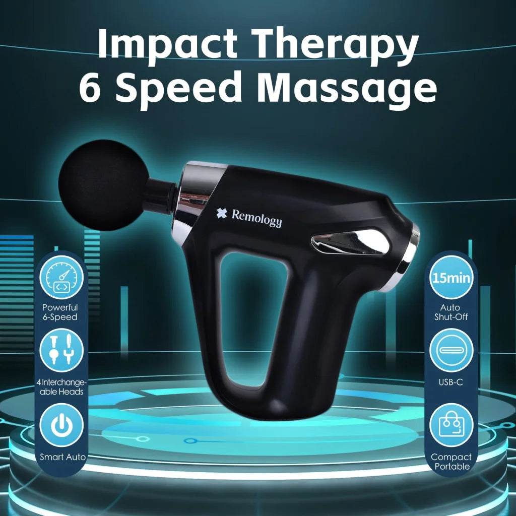 Remology Impact Therapy 6 Adaptive Speed USB-C Massage Gun
