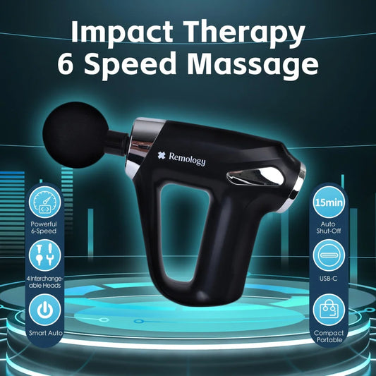 Remology Impact Therapy 6 Adaptive Speed USB-C Massage Gun