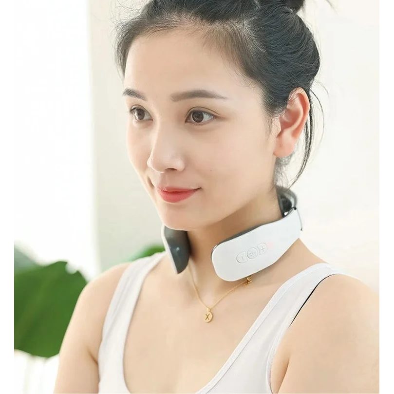 Remote Heating Neck Massager With Electromagnetic Pulse