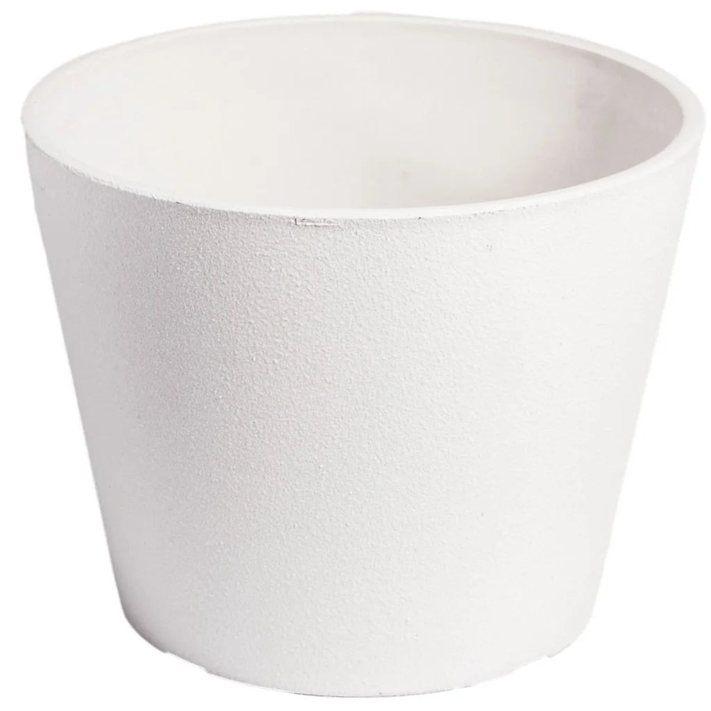 Rendered White Planter Pot - 25cm