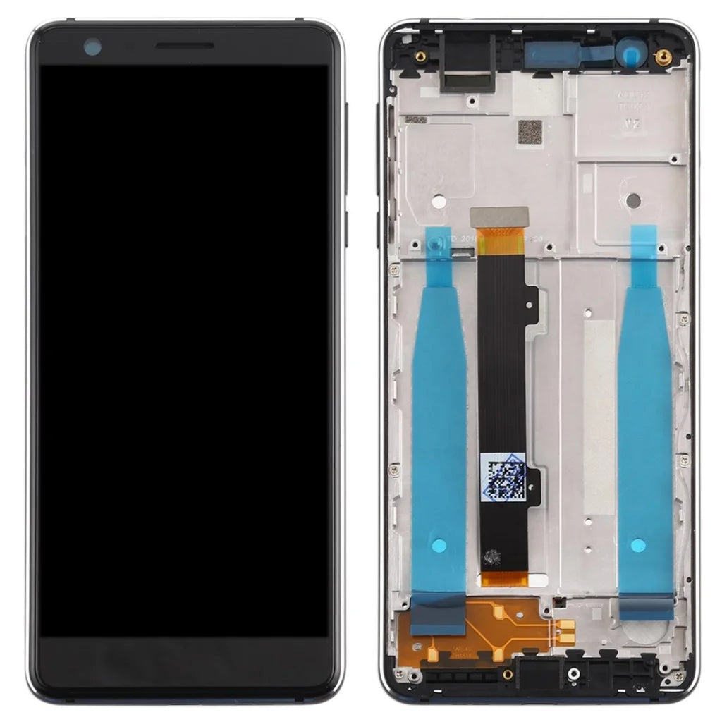 Replacement LCD Screen For Nokia 3.1 With Frame And Side Keys