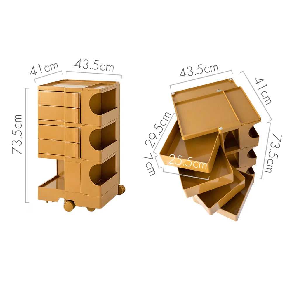 Replica Boby Trolley Mobile Storage Cart Shelf 5-Tier