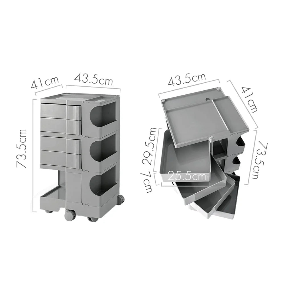 Grey cart in a room setting