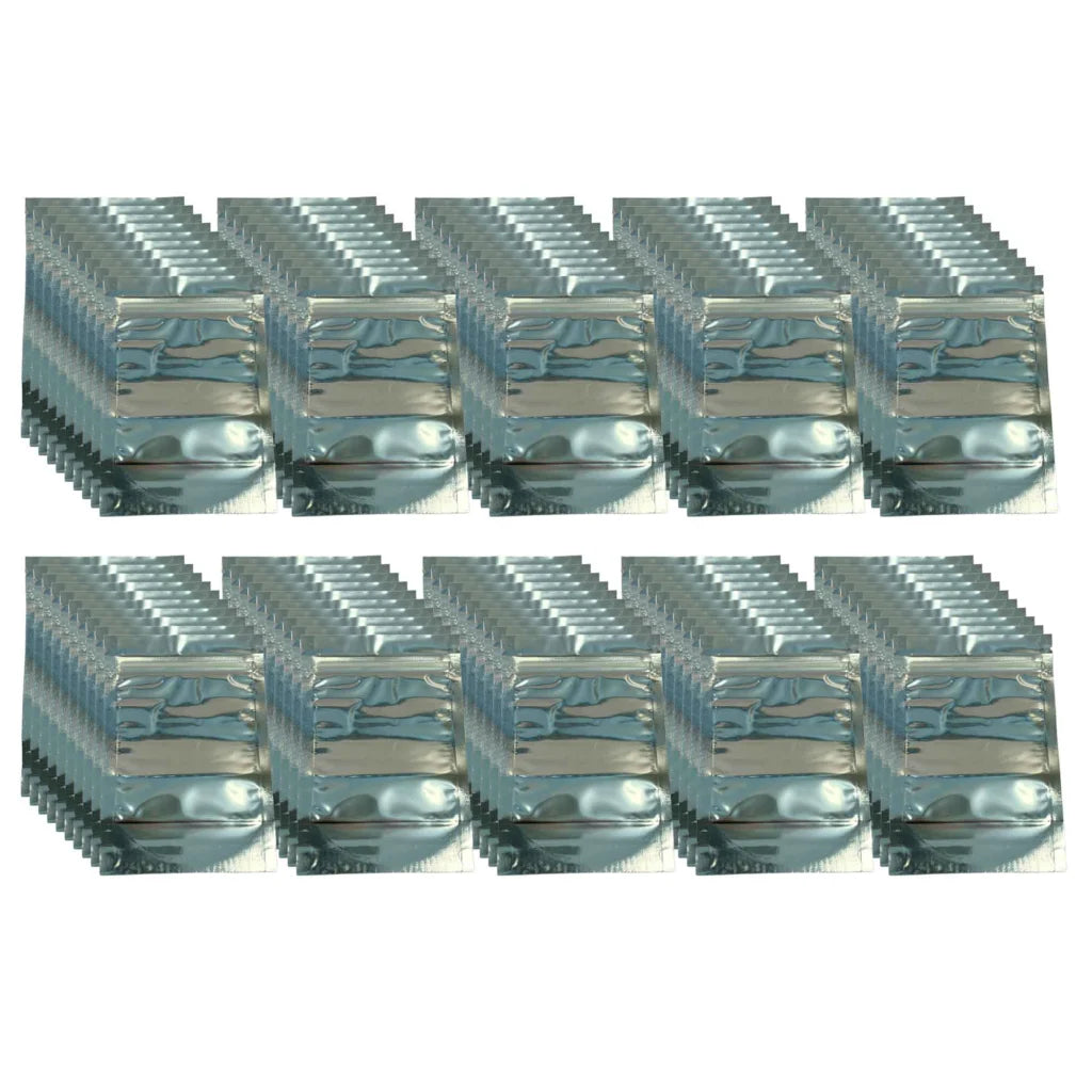 Resealable Aluminium Pouches 100x 15x22cm Windowed Zip