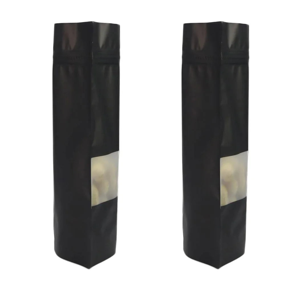 Resealable Mylar Stand Up Bags 100x 28.5x19cm Black Food