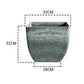 Resin Plant Flower Pot 32cm Green Grey Square in Cement Pattern Planter Cachepot for Indoor Home Office