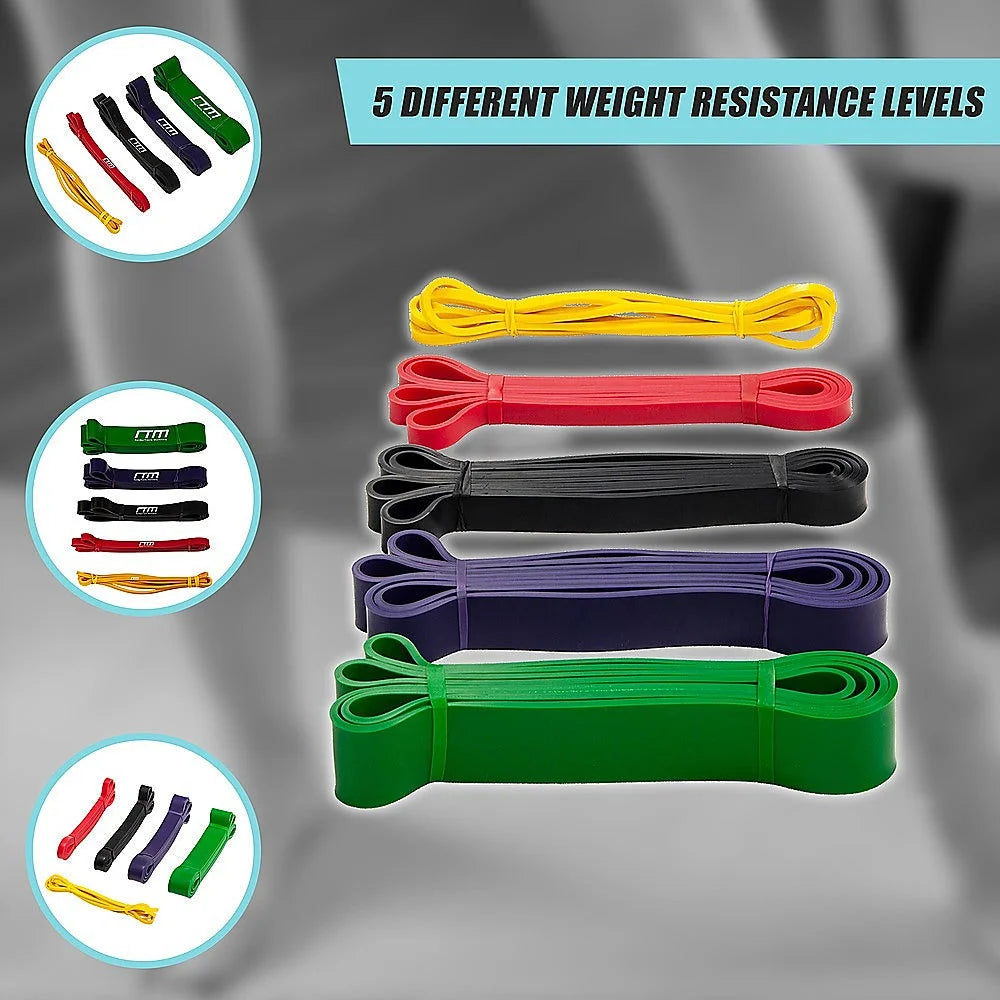 Resistance Band Loop Set of 5 Heavy Duty for Gym Yoga