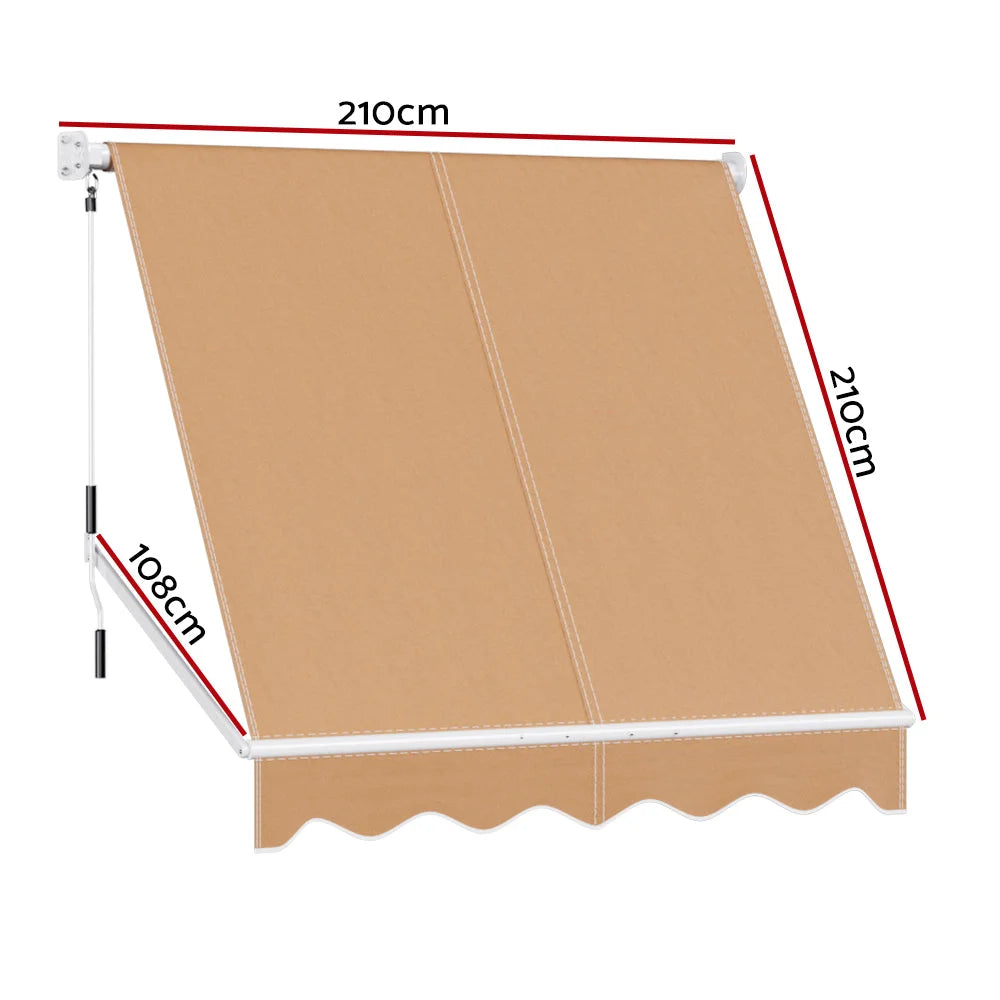 Retractable Fixed Pivot Arm Window Awning Outdoor Blinds