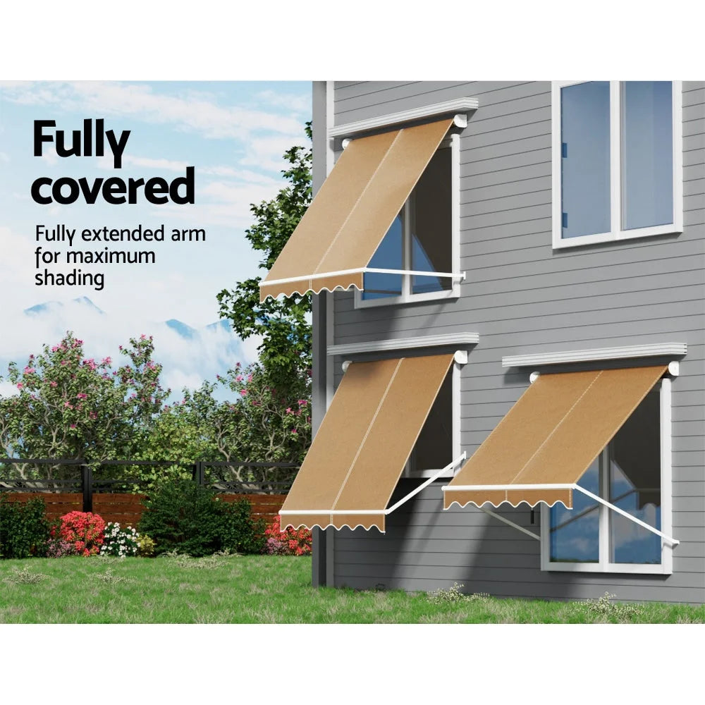 Retractable Fixed Pivot Arm Window Awning Outdoor Blinds