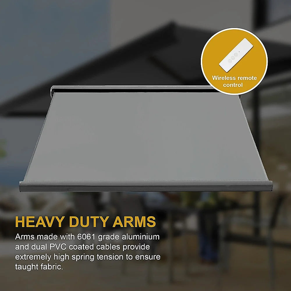 Retractable Folding Arm Awning 5.5m x 3.0m Heavy Duty Full