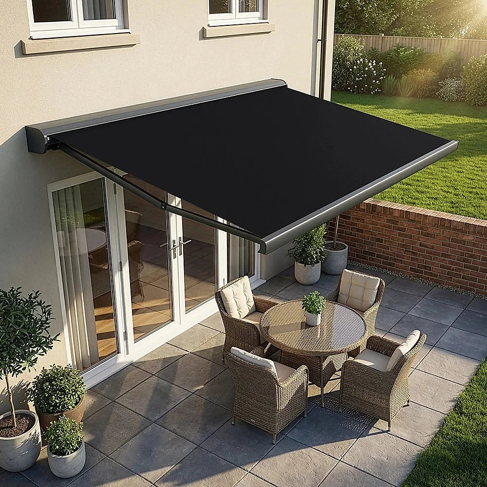 Retractable Folding Arm Awning Heavy Duty Motorised Full