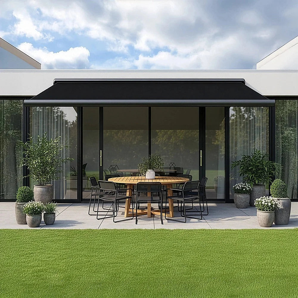 Retractable Folding Arm Awning Heavy Duty Motorised Full