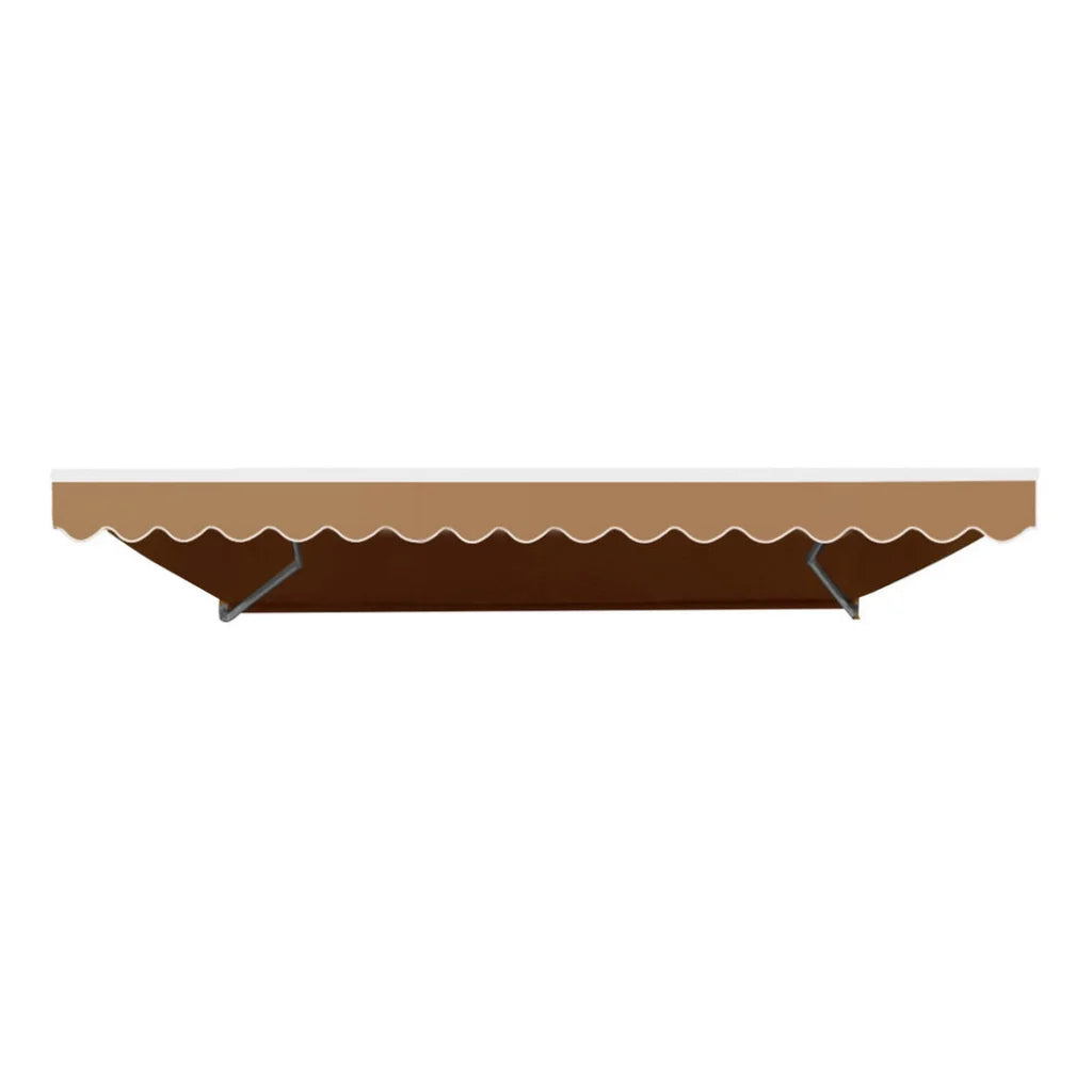 Beige 5m retractable awning with outdoor sunshade fabric and mounting bar