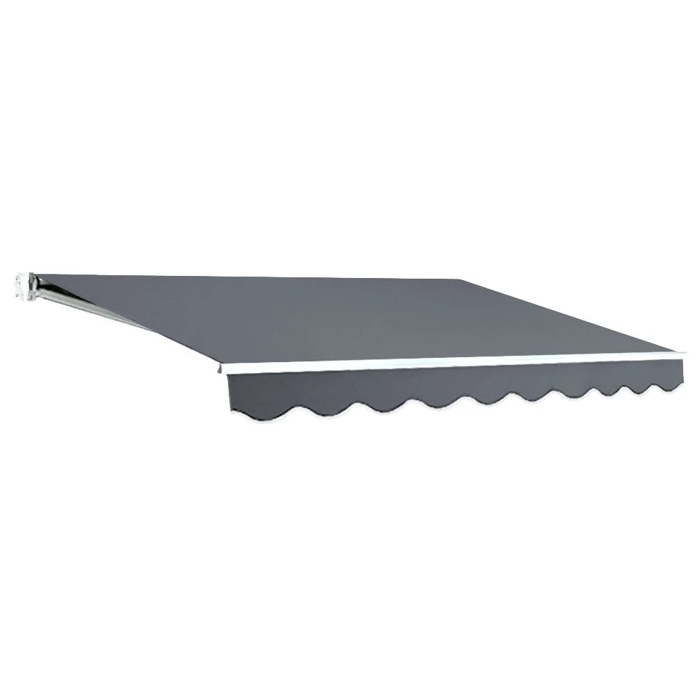Retractable folding arm with awning manual sunshade outdoor