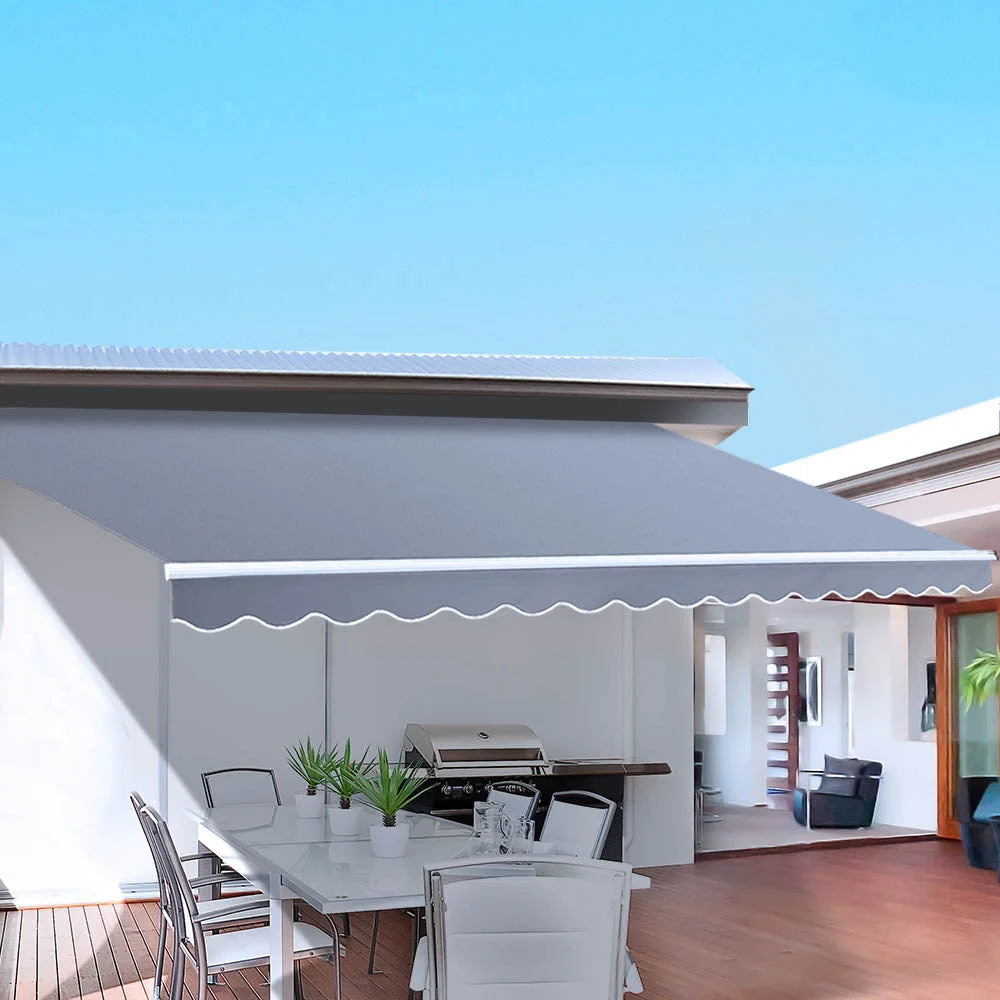 Retractable Folding Arm Awning Manual Sunshade 3M X 2.5M