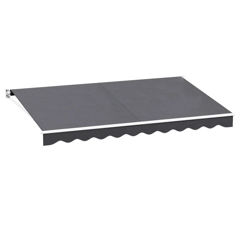 Retractable Folding Arm Awning Manual Sunshade 4M x 2.5M
