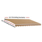 Beige 4m retractable folding arm with size cues and product form