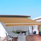 Beige 4m retractable folding arm with display setup and product form