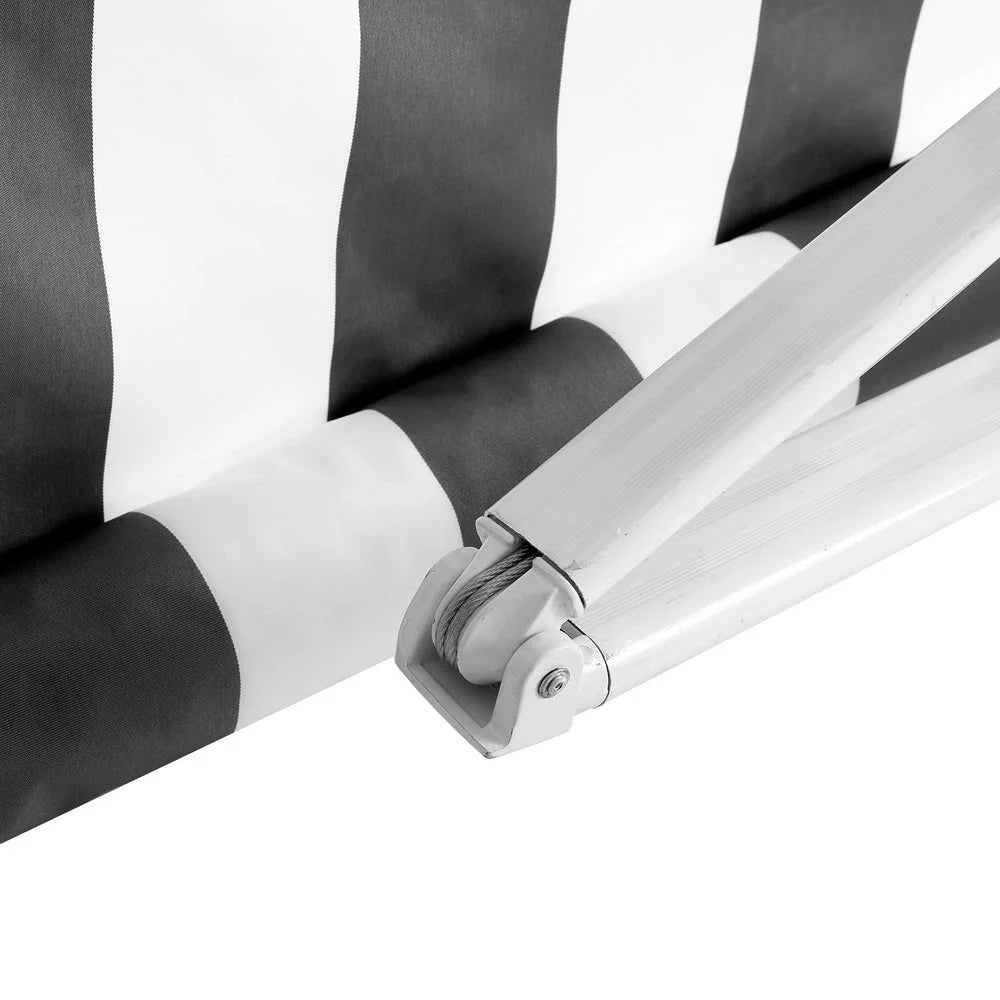Retractable Folding Arm Awning Manual Sunshade 4M x 3M