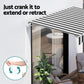 Retractable Folding Arm Awning Manual Sunshade 4M x 3M