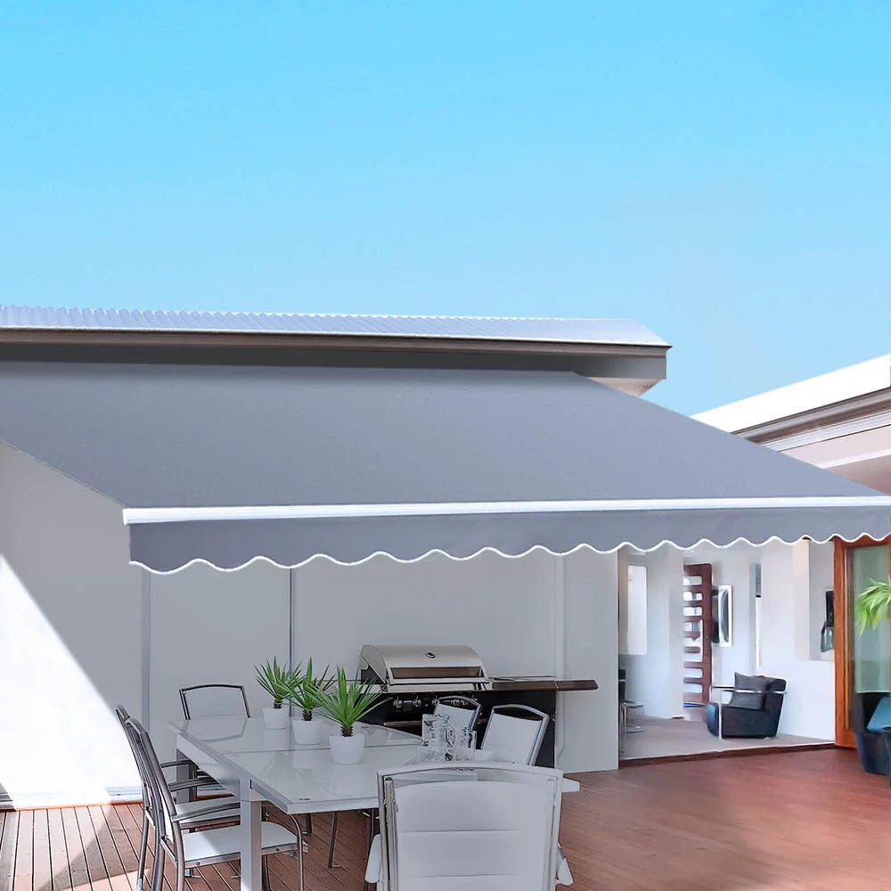 Retractable Folding Arm Awning Manual Sunshade 4M X