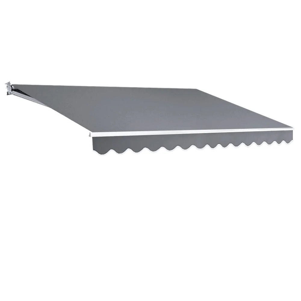 Awning Manual Sunshade 4m X 3m Pearl Grey Retractable Folding Arm