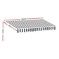 Retractable Folding Arm Awning Motorised Sunshade 4M x 3M