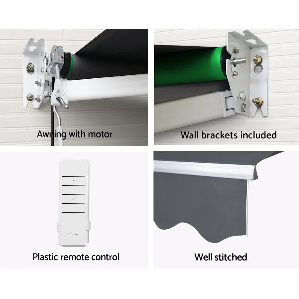 Retractable Folding Arm Awning Motorized Sunshade 2.5Mx2M
