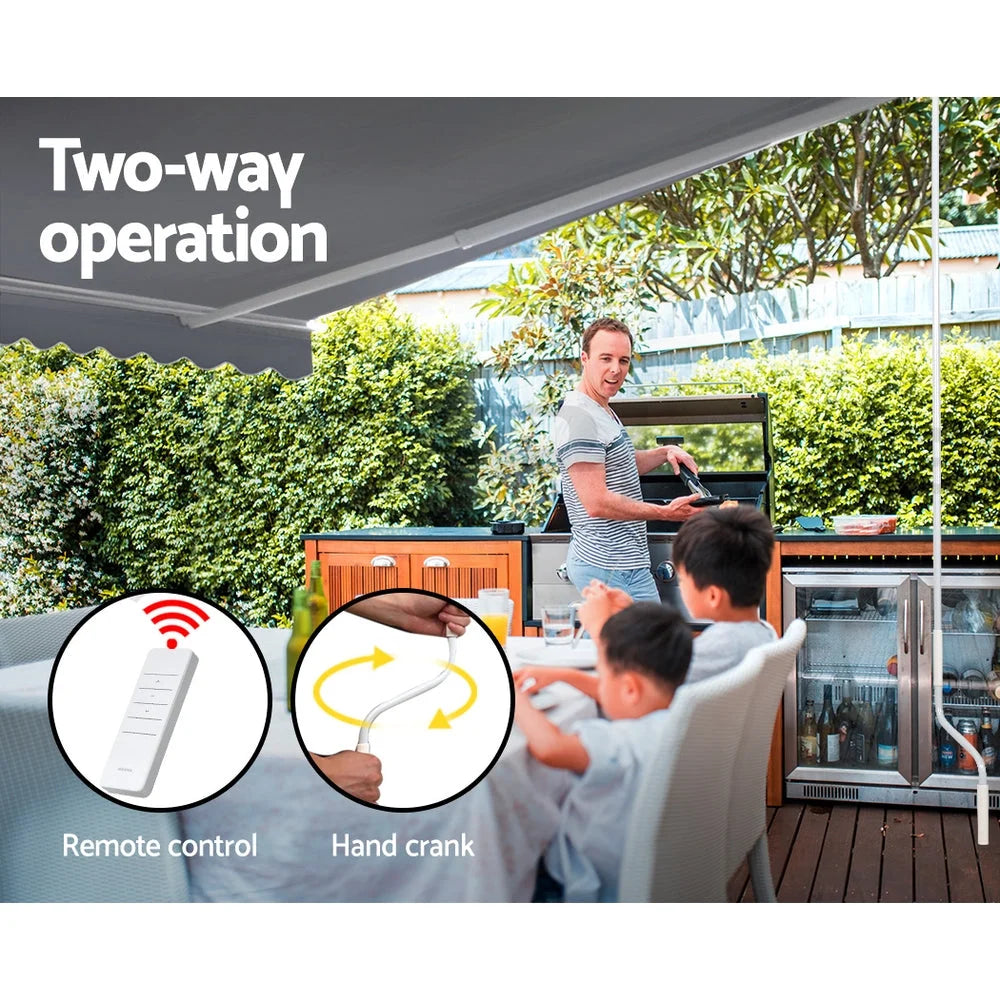 Retractable Folding Arm Awning Motorized Sunshade 3M x 2.5M