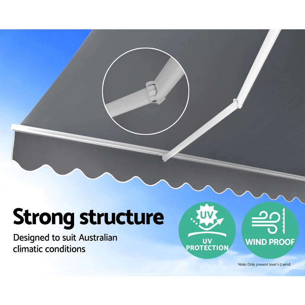 Retractable Folding Arm Awning Motorized Sunshade 3M x 2.5M
