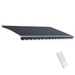 Grey 5mx3m 5x3m retractable folding arm with folded edge and material layering