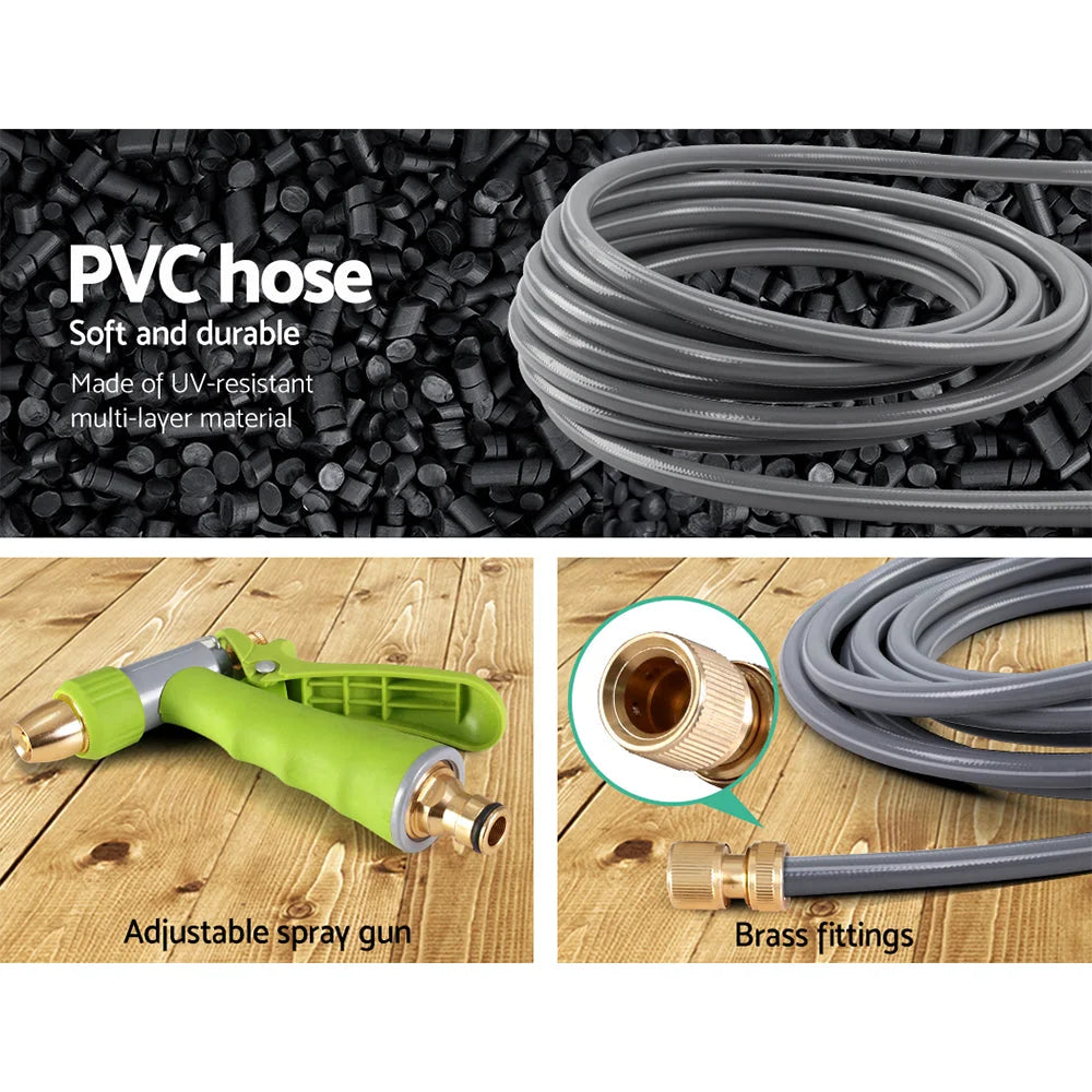 Retractable Hose Reel 30M Garden Water Brass Auto Rewind