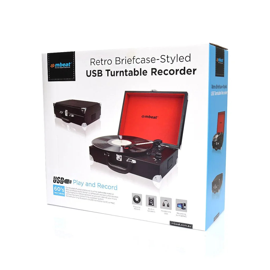Retro Briefcase-Styled USB Turntable (mbeat)
