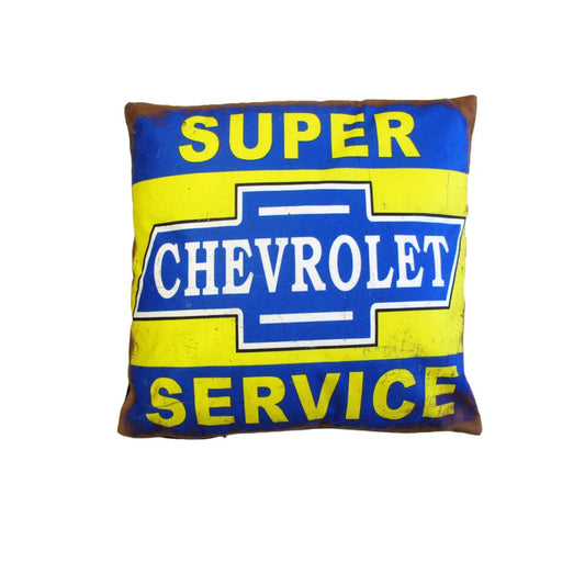Retro Cushion Australian Mancave Chevrolet Super Service