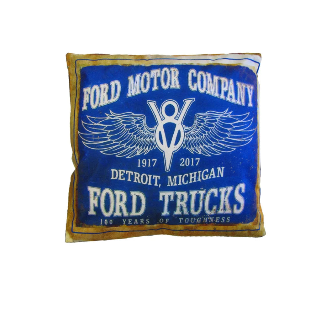 Retro Cushion Australian Mancave Ford Trucks 40x40cm - Home