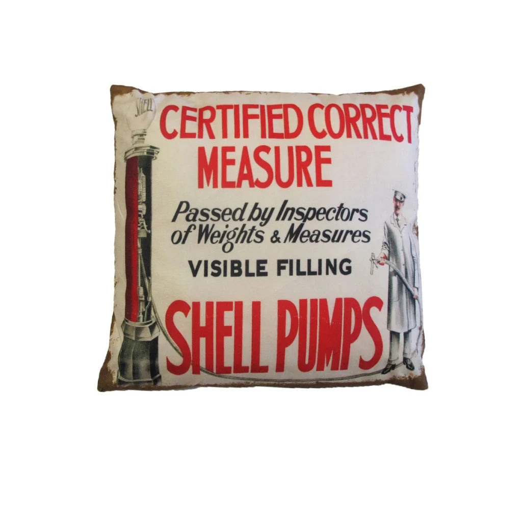 Retro Cushion Australian Mancave Shell Pumps 40x40cm - Home