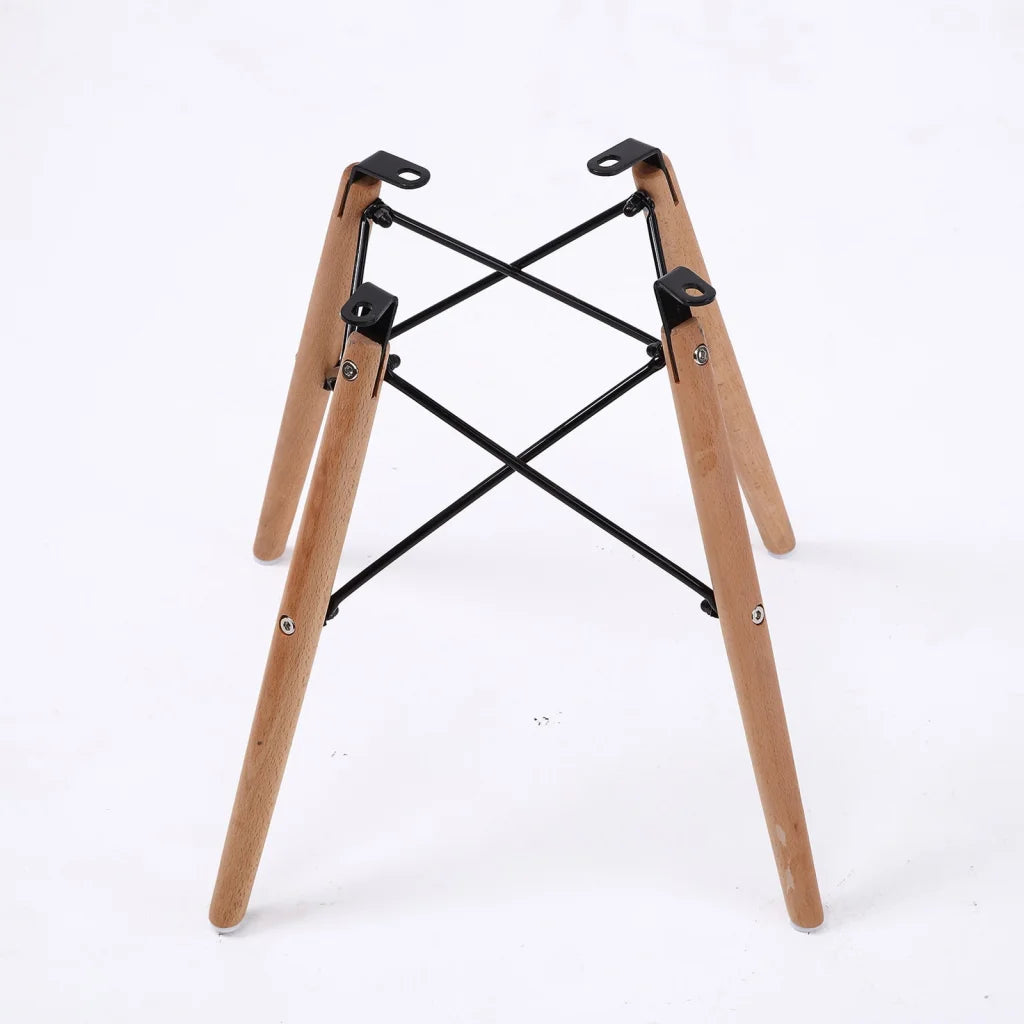 Retro Dining Cafe Chair DSW PP Black - 4 Set