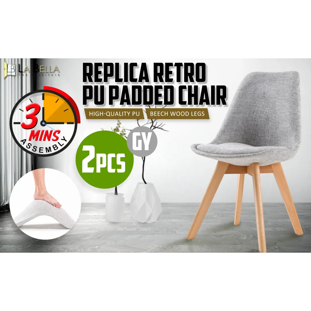 Grey retro dining cafe with shape details and included parts